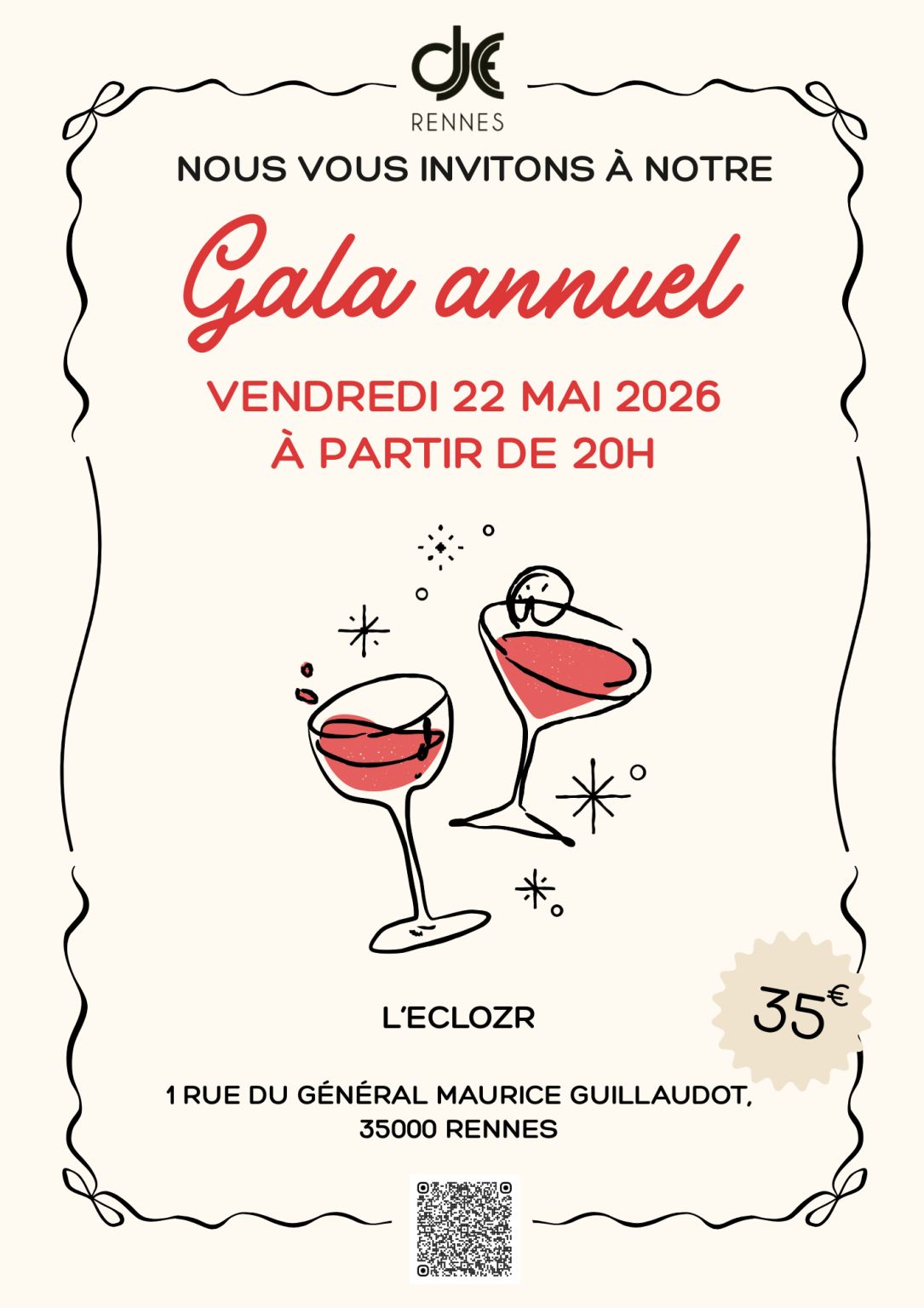 Le DJCE de Rennes vous donne rendez-vous pour son colloque et son gala annuels